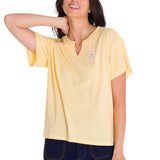 Polera Manga Corta Casual Mujer NOTCH NECK DANNY GRAPHIC TEE Vainilla Cat