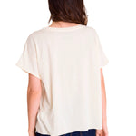 Polera Manga Corta Casual Mujer RELAXED FLORAL GRAPHIC TEE Blanca Cat