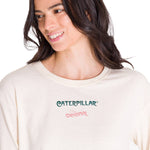 Polera Manga Larga Casual Mujer L/S FLORAL GRAPHIC TEE Blanca Cat