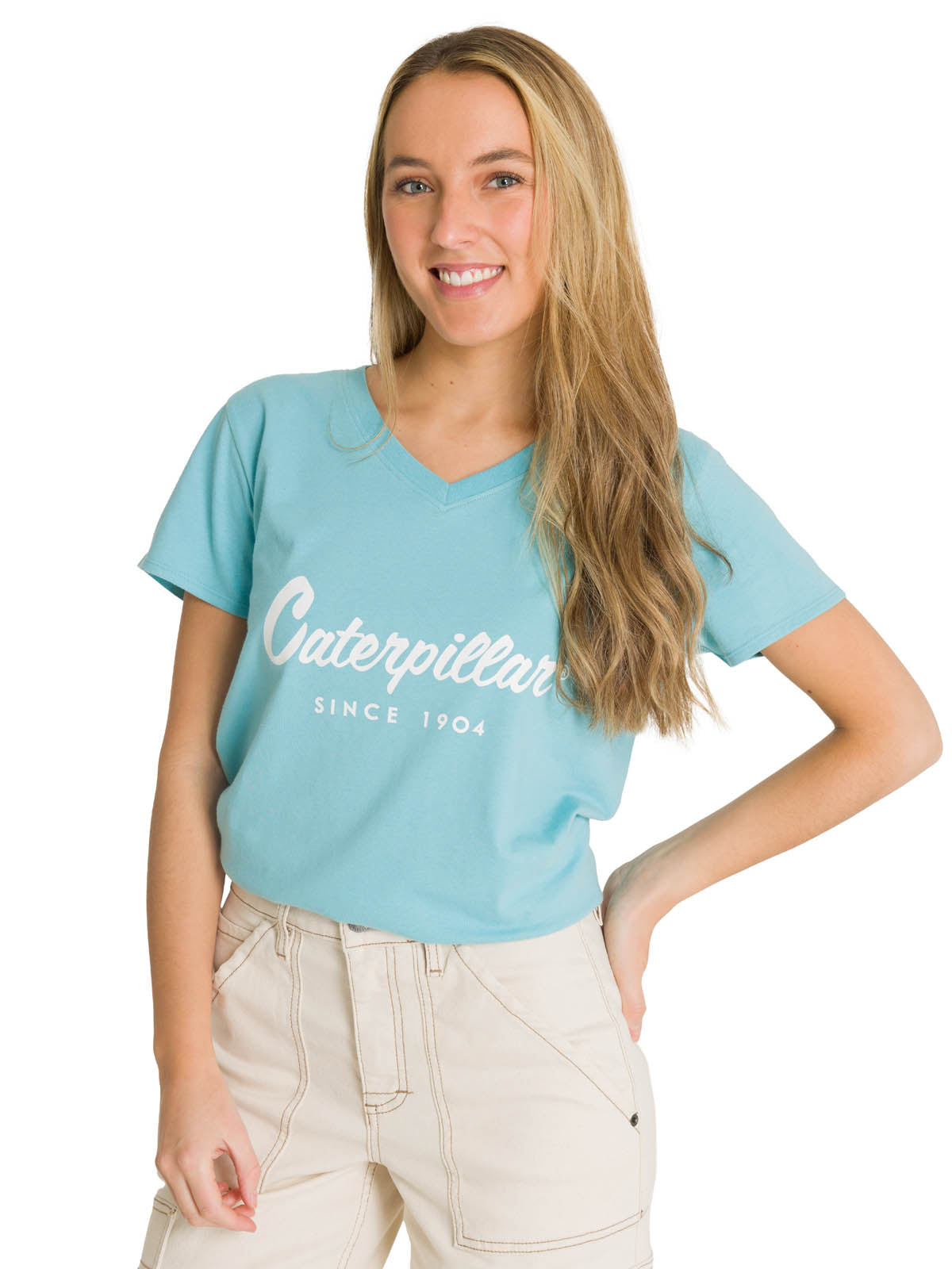 Polera Manga Corta Mujer Since 1904 Celeste CAT