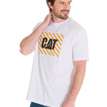 Polera Manga Corta Hombre EVERYDAY WORKWEAR GRAPHIC TEE Blanca Cat