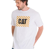 Polera Manga Corta Hombre EVERYDAY WORKWEAR GRAPHIC TEE Blanca Cat