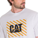 Polera Manga Corta Hombre EVERYDAY WORKWEAR GRAPHIC TEE Blanca Cat
