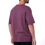 Polera Manga Corta Hombre Heavyweight Relaxed Burdeo Cat