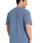 Polera Casual Hombre Heavyweight Relaxed Azul CAT