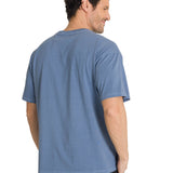 Polera Casual Hombre Heavyweight Relaxed Azul CAT