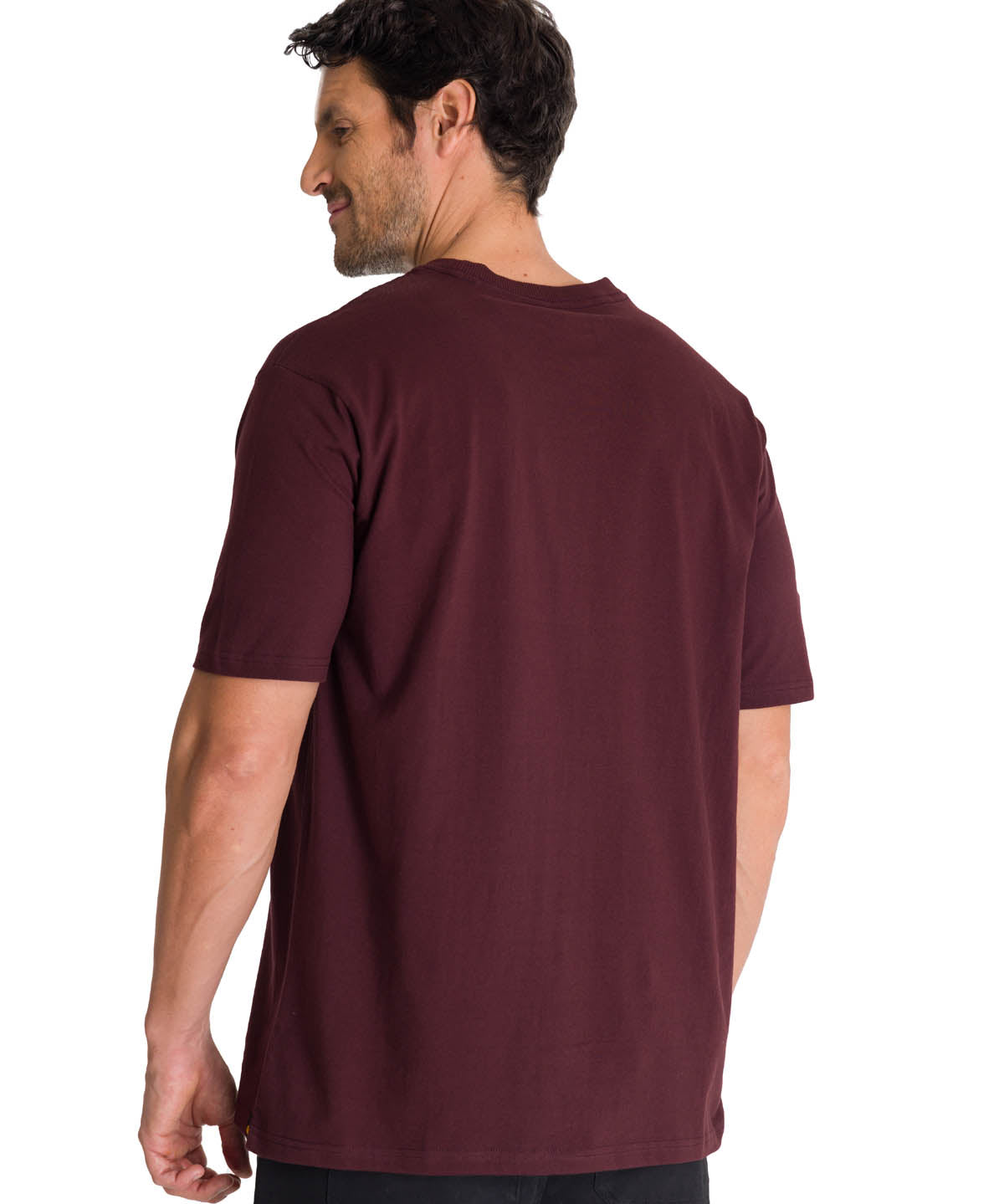 Polera Manga Corta Hombre Heritage Tractor Morado CAT