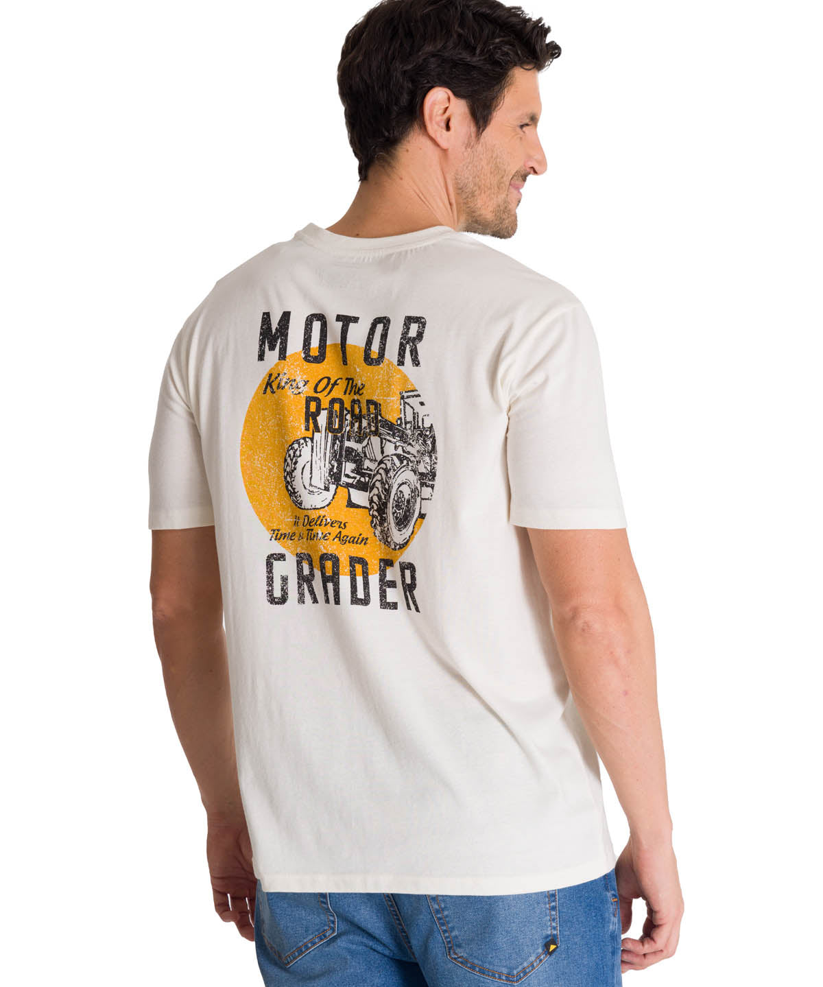 Polera Casual Hombre Heritage Motor Grader Beige CAT