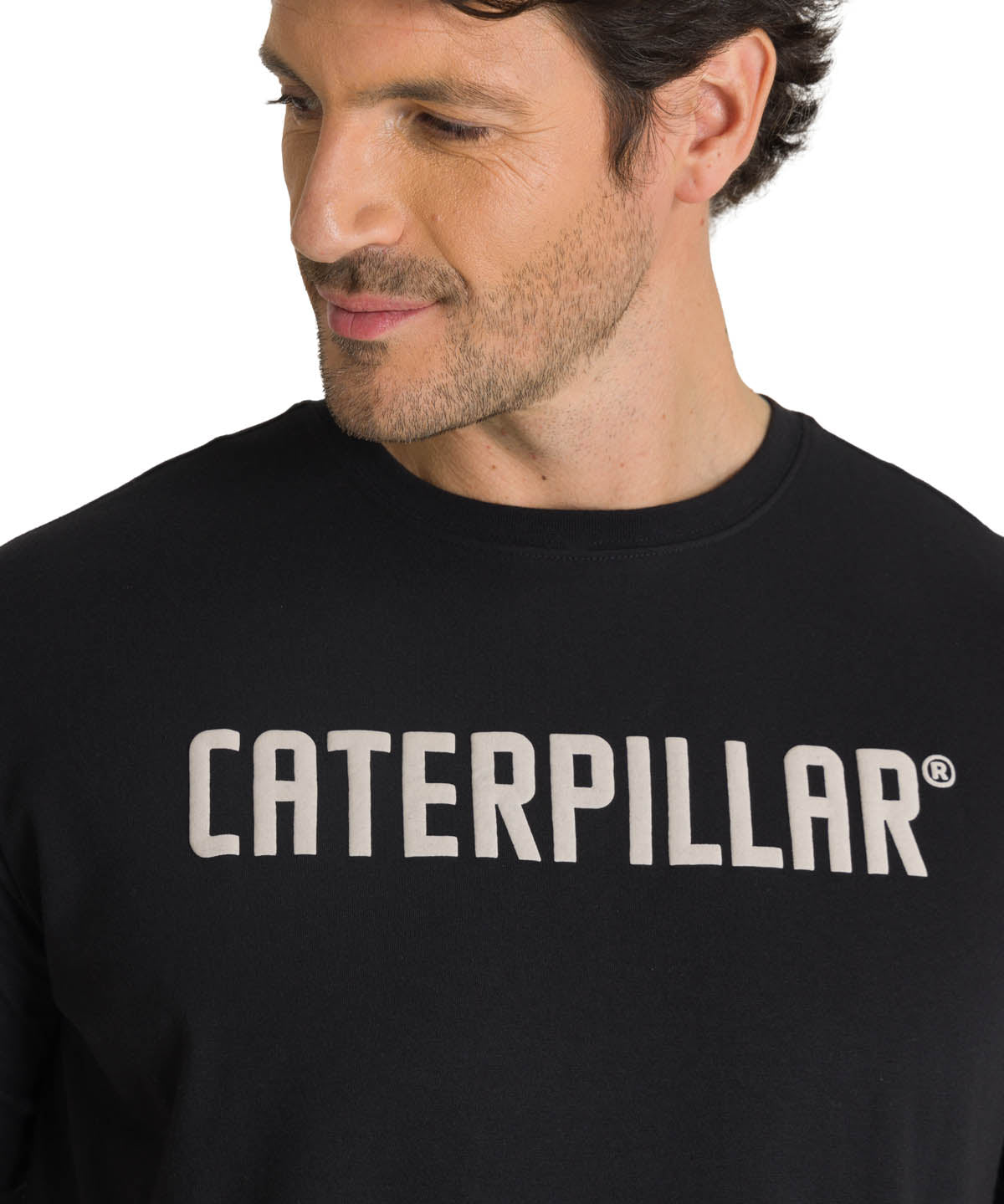 Polera Manga Corta Hombre Caterpillar Puff Negro CAT