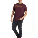 Polera Manga Corta Hombre Caterpillar Puff Morado CAT