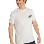 Polera Manga Corta Hombre Roam Free Bison Blanco CAT