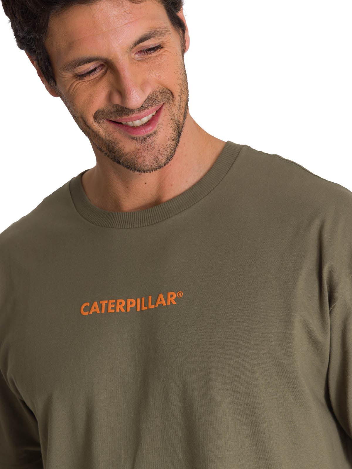 Polera Manga Corta Hombre Premiun Quality Oliva CAT