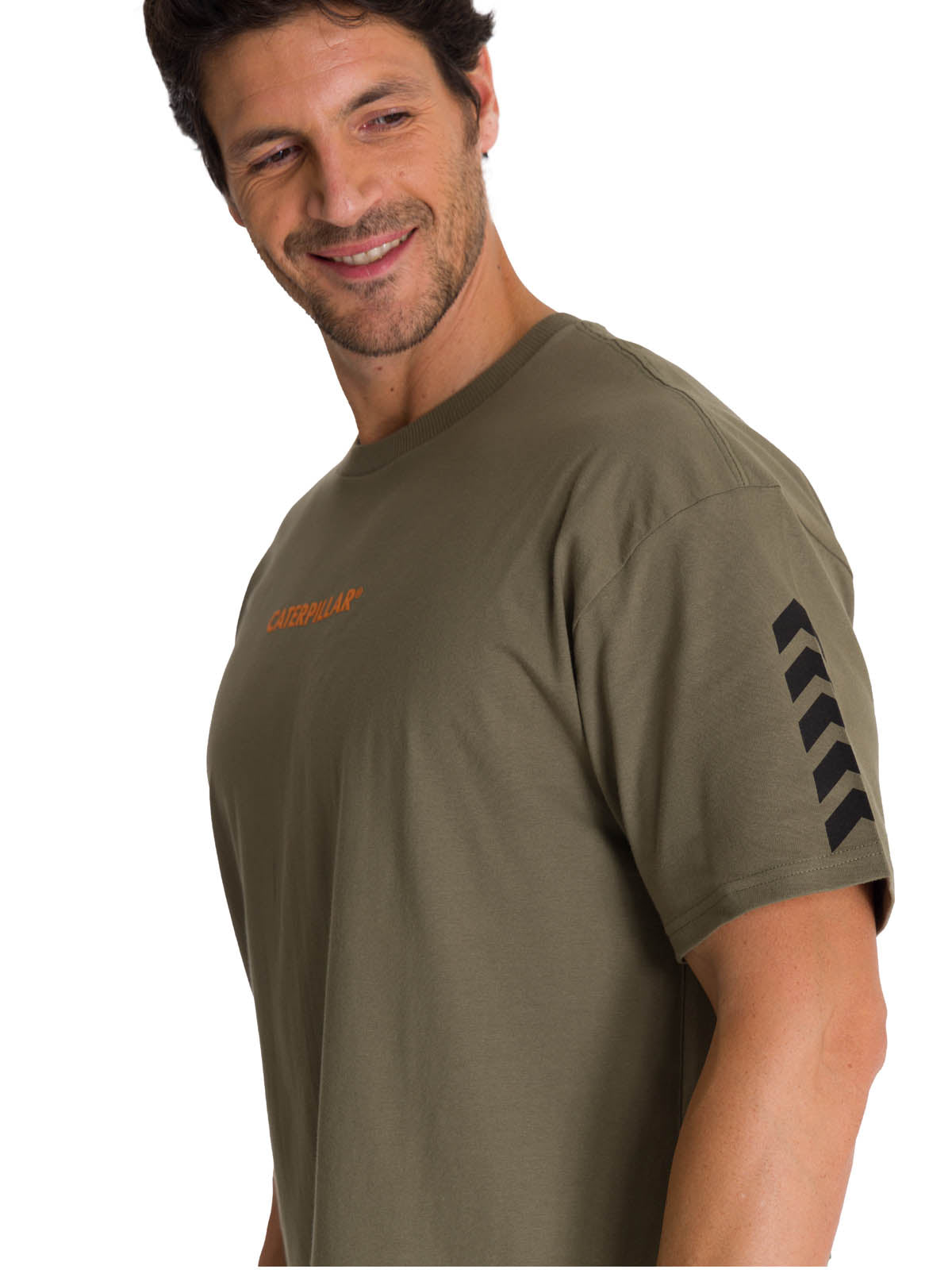 Polera Manga Corta Hombre Premiun Quality Oliva CAT