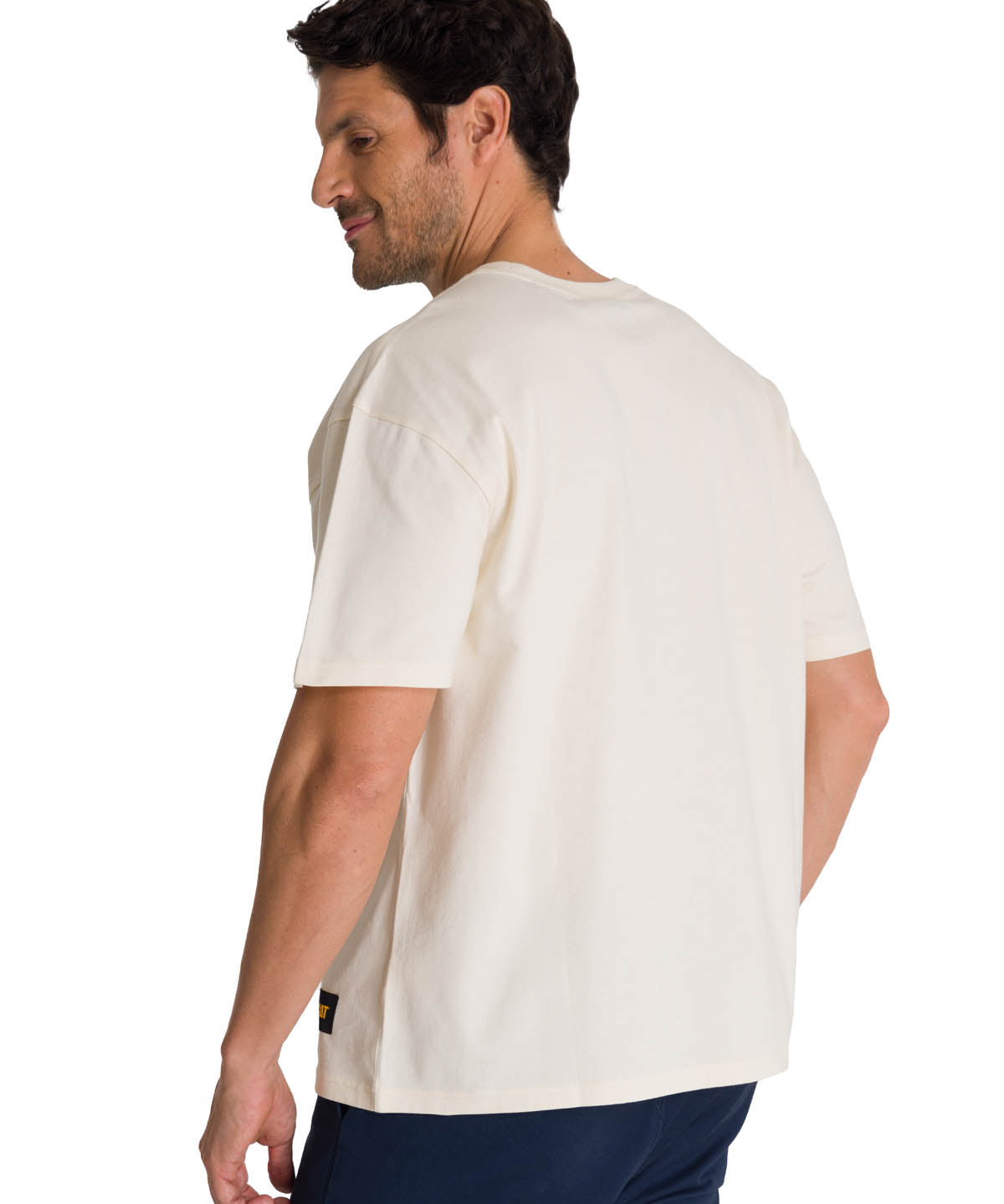 Polera Manga Corta Hombre Relaxed Innovation Blanco CAT