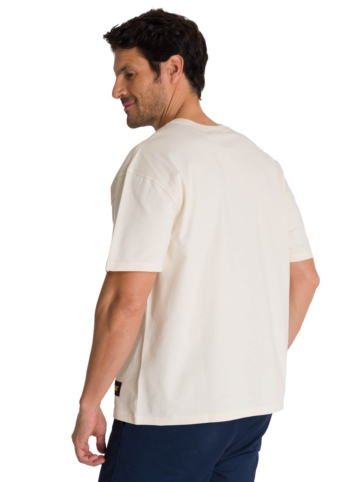 Polera Manga Corta Hombre Relaxed Innovation Blanco CAT