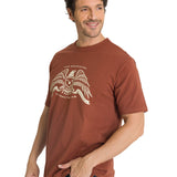 Polera Manga Corta Hombre Roam Free Terracota CAT