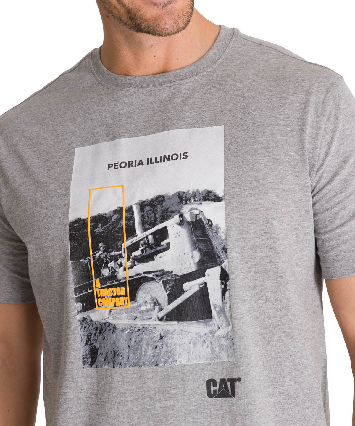 Polera Manga Corta Hombre Everyday Workwear Gris CAT