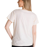 Polera Manga Corta Mujer Crew Diseño Blanco CAT