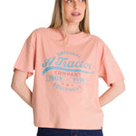 Polera Manga Corta Mujer Boxy Original Rosa CAT