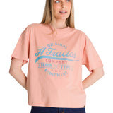 Polera Manga Corta Mujer Boxy Original Rosa CAT