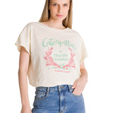 Polera Manga Corta Mujer Diseño Crema CAT