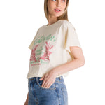 Polera Manga Corta Mujer Diseño Crema CAT