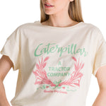 Polera Manga Corta Mujer Diseño Crema CAT