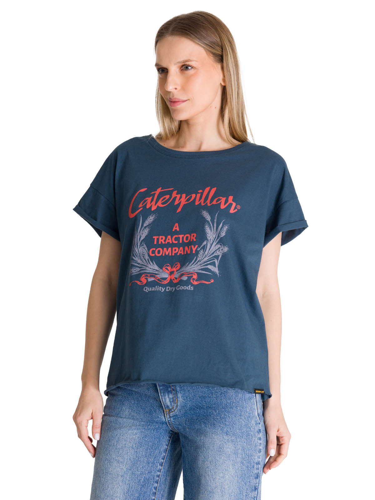 Polera Manga Corta Mujer Diseño Petroleo CAT