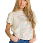 Polera Manga Corta Mujer Diseño Blanco CAT