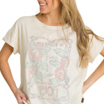 Polera Manga Corta Mujer Diseño Blanco CAT