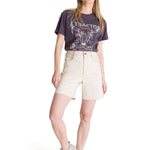 Polera Manga Corta Mujer Diseño Gris Oscuro CAT