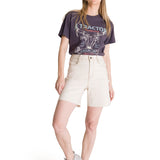 Polera Manga Corta Mujer Diseño Gris Oscuro CAT