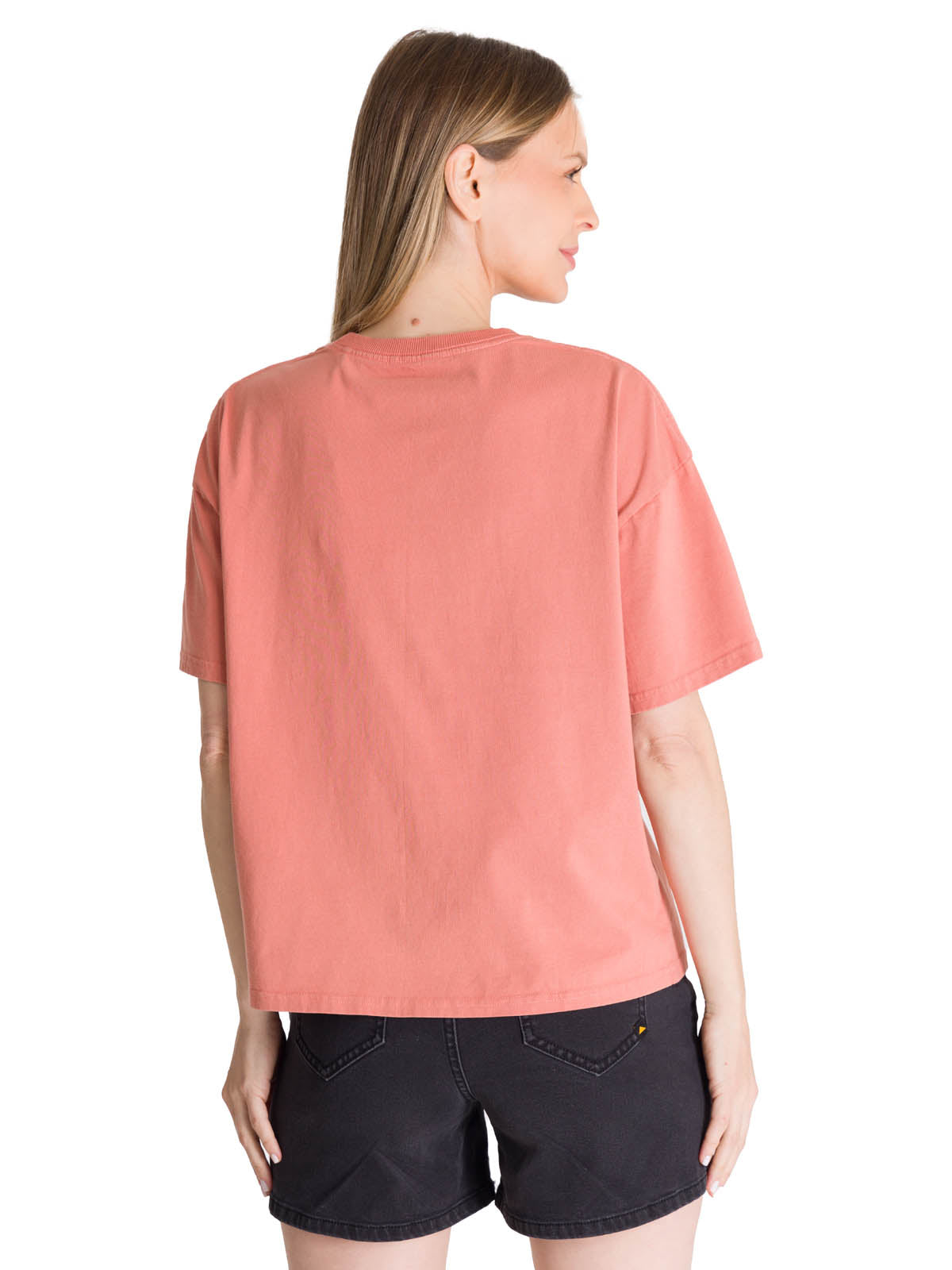 Polera Manga Corta Boxy Mujer Bordato CAT Rosa CAT