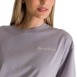 Polera Manga Corta Boxy Mujer Bordato CAT Lila CAT