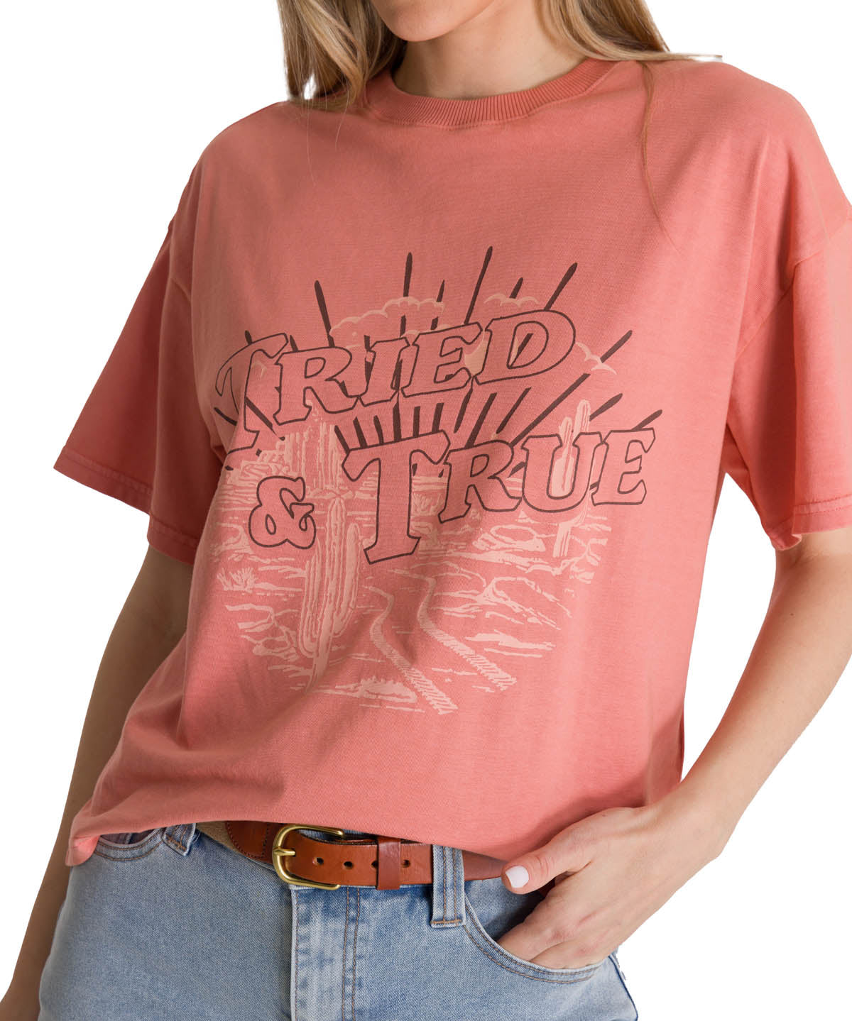 Polera Manga Corta Boxy Mujer Bordato CAT Negra CAT