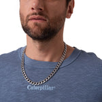 Polera Manga Corta Hombre Slub Knit Relaxed Azul Cat