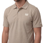 Polera Pique Manga Corta Logo Café Claro Cat