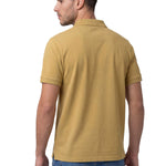 Polera Pique Manga Corta Logo Jersey Amarillo Cat