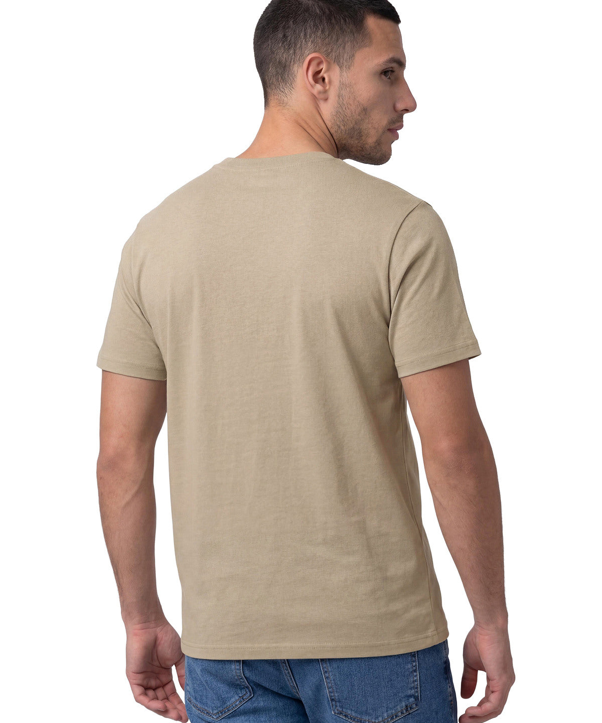 Polera Manga Corta Hombre Heritage Peoria Beige Cat