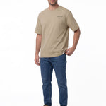 Polera Manga Corta Hombre Heritage Peoria Beige Cat