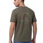 Polera Manga Corta Hombre Heritage Verde Cat