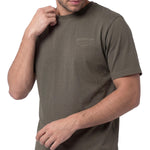 Polera Manga Corta Hombre Heritage Verde Cat