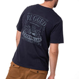 Polera Manga Corta Hombre Heritage Azul Cat
