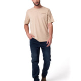 Polera Manga Corta Hombre Heritage Beige Cat