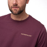 Polera Manga Corta Hombre Heritage Burdeo Cat