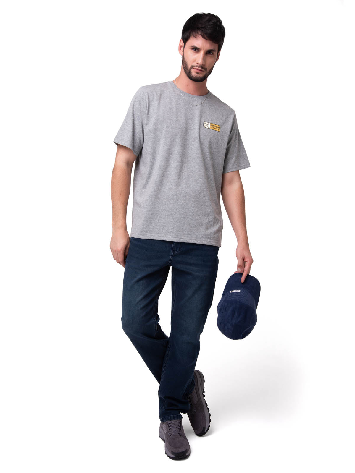 Polera Manga Corta Hombre Sales And Service Gris Cat