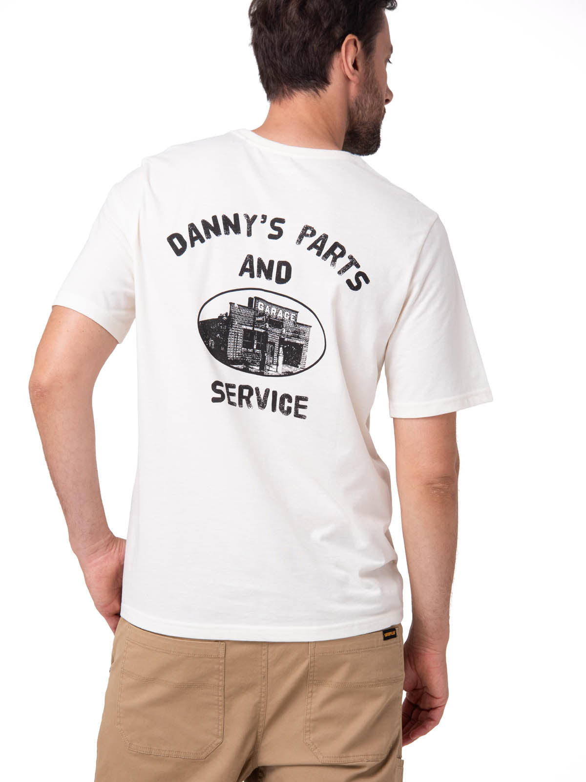 Polera Manga Corta Hombre Sales And Service Blanco Cat