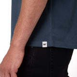 Polera Manga Corta Hombre Varsity Azul Cat