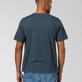 Polera Manga Corta Hombre Varsity Azul Cat