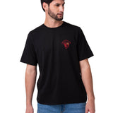 Polera Manga Corta Hombre Diseño Moto Negro Cat